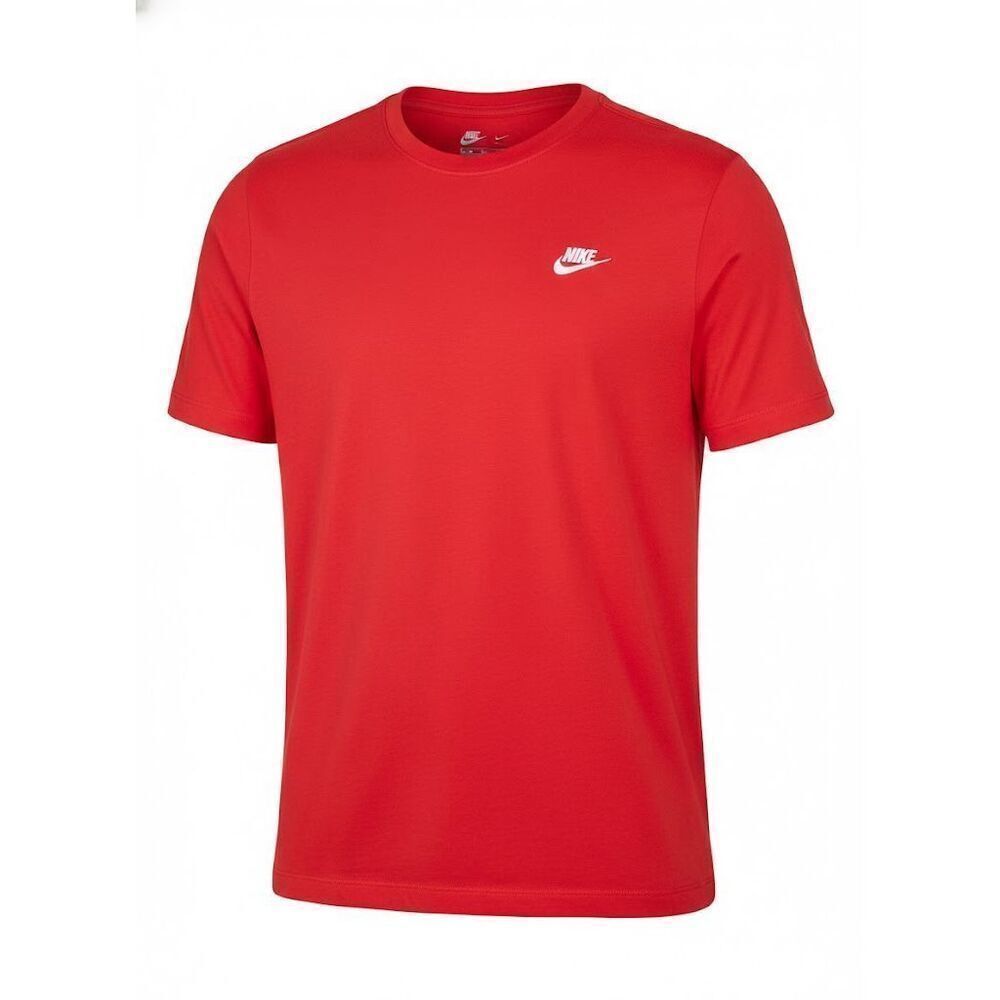 #503. Nike NWT Sportswear Club University Red Embroidered T-Shirt